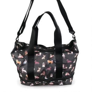 LESPORTSAC Dakota Large Weekender Travel Duffel Bag Dogs AO Packable Ripstop